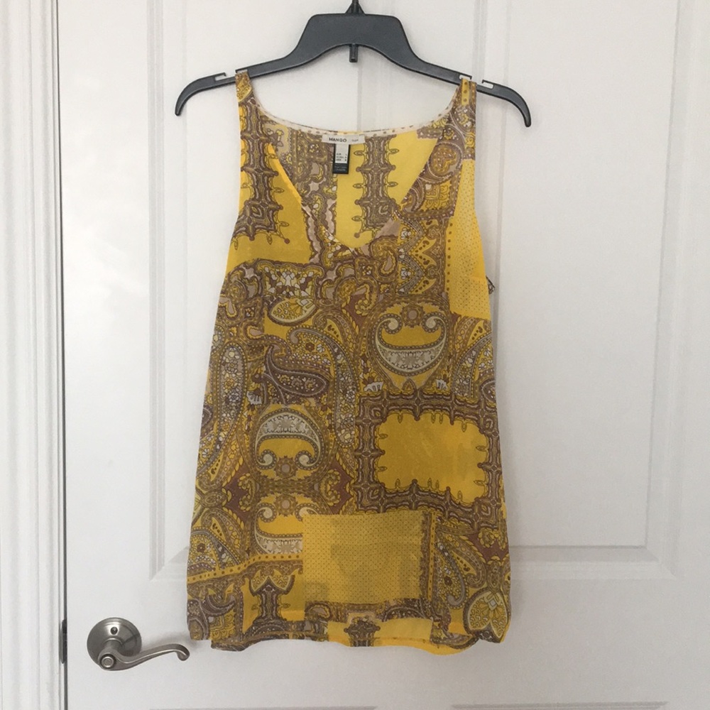 Mango Paisley Printed Vneck Cami